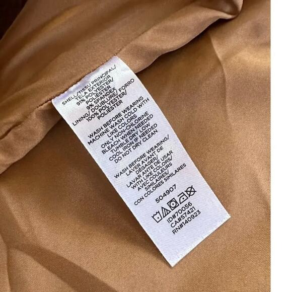 LOFT Outlet Faux Suede Mini Skirt Brown Size 6 Pockets Zipper Front Fall Style - Picture 4 of 4